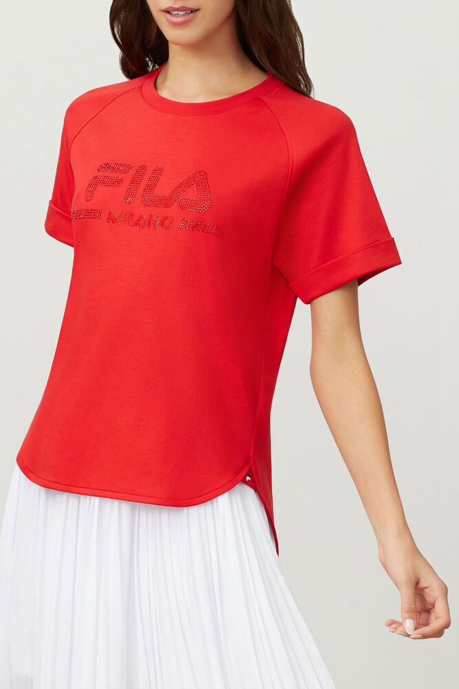 Fila Naisten Paidat Milano Cotton Punainen - TPBQ-95283